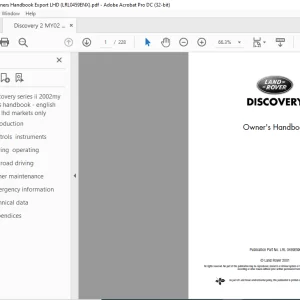 Land Rover Discovery Owner's Handbook Manual LRL0459ENX - PDF DOWNLOAD