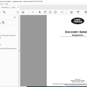 Land Rover Discovery Series II Suspension Manual - PDF DOWNLOAD
