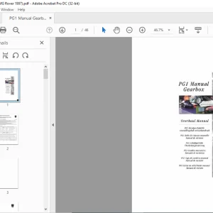 Land Rover PG1 Manual Gearbox Overhaul Manual RCL0124 - PDF DOWNLOAD