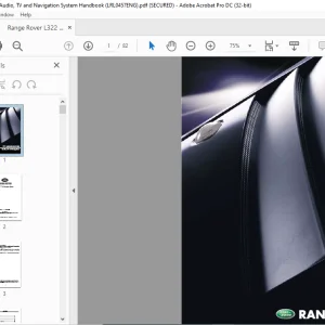 Land Rover Range Rover Audio, TV & Navigation System Manual LRL0457ENG - PDF DOWNLOAD