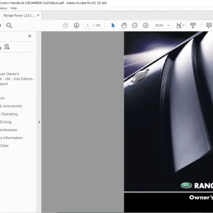 Land Rover Range Rover L322 Owner’s Handbook Manual LRL0448ENX - PDF DOWNLOAD