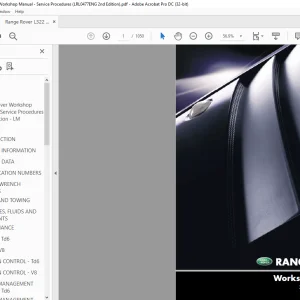 Land Rover Range Rover L322 Service Procedures Workshop Manual LRL0477ENG - PDF DOWNLOAD