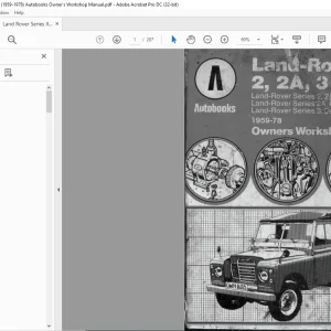 Land Rover Series II, IIA & III (1959-1978) Autobooks Owner's Workshop Manual - PDF DOWNLOAD
