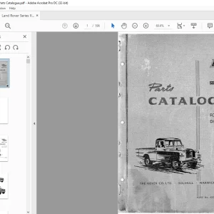 Land Rover Series II & IIA Petrol & Diesel Parts Catalogue Manual 4182 - PDF DOWNLOAD