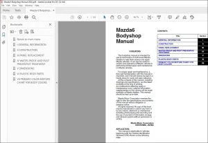 Mazda 6 Bodyshop Manual - PDF DOWNLOAD