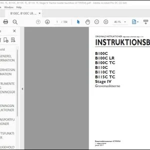 New Holland B100C B100C LR B100C TC B110C B110C TC B115C TC Stage IV Gravemaskinerne INSTRUKTIONSBOG 47795954 - PDF DOWNLOAD