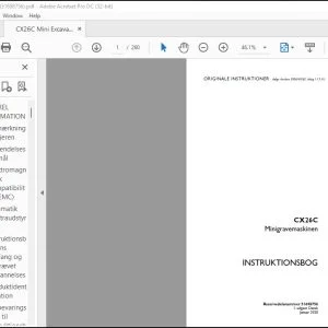 New Holland CX26C Minigravemaskinen INSTRUKTIONSBOG 51698756 - PDF DOWNLOAD