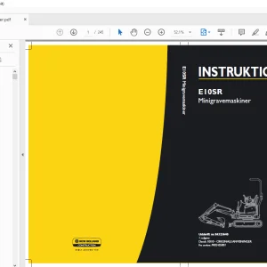 New Holland E10SR Minigravemaskiner Excavator Instruktionsbog 84323640 - PDF DOWNLOAD