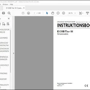 New Holland E135B Tier III Gravemaskin INSTRUKTIONSBOG 84268541 - PDF DOWNLOAD
