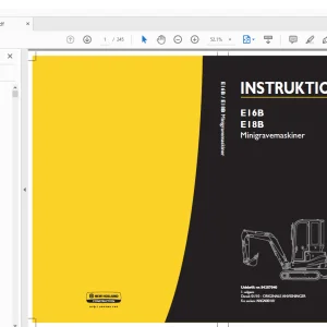 New Holland E16B E18B Minigravemaskiner INSTRUKTIONSBOG 84287040 - PDF DOWNLOAD