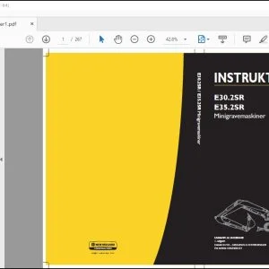 New Holland E30.2SR E35.2SR Minigravemaskiner INSTRUKTIONSBOG 84288448 - PDF DOWNLOAD