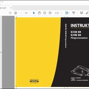 New Holland E35B SR E39B SR Minigravemaskiner INSTRUKTIONSBOG 84372403 - PDF DOWNLOAD