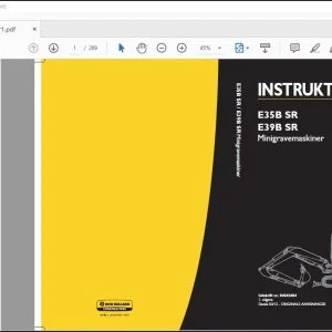 New Holland E35B SR E39B SR Minigravemaskiner INSTRUKTIONSBOG 84565484 - PDF DOWNLOAD