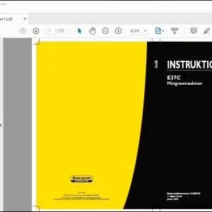 New Holland E37C Minigravemaskinen INSTRUKTIONSBOG 51698759 - PDF DOWNLOAD