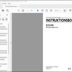 New Holland E75CSR Midi Bandgrävare INSTRUKTIONSBOG 47488362 - PDF DOWNLOAD