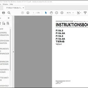 New Holland F106.8 F106.8A F156.8 F156.8A TIER4B Vejhøvl INSTRUKTIONSBOG 87731717 - PDF DOWNLOAD
