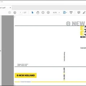 New Holland Kobelco E30.2SR E35.2SR Instruktionsbog 604.21.460.01 - PDF DOWNLOAD
