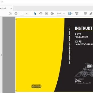 New Holland L175 MINILÆSSER C175 LARVEFODSTRAKTOR INSTRUKTIONSBOG 84268491 - PDF DOWNLOAD
