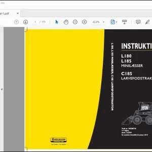 New Holland L180 L185 MINILÆSSER C185 LARVEFODSTRAKTOR INSTRUKTIONSBOG 84268736 - PDF DOWNLOAD
