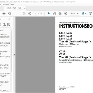 New Holland L213 L220 L216 L221 L218 L228 Tier 4B (final) & Stage IV Minilæsser i 200-serien C227 C232 Tier 4B (final) & Stage IV Kompakt larvebåndslæsser i 200-serien INSTRUKTIONSBOG 47948491 - PDF DOWNLOAD