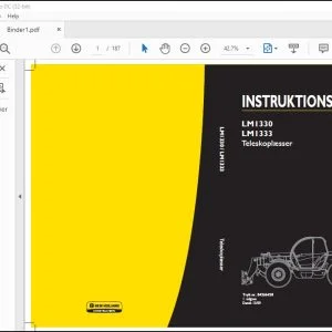 New Holland LM1330 LM1333 Teleskoplæsser INSTRUKTIONSBOG 84266458 - PDF DOWNLOAD
