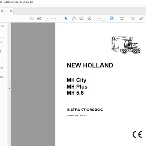 New Holland MH City MH Plus MH 5.6 INSTRUKTIONSBOG 87589937 - PDF DOWNLOAD