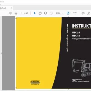 New Holland MH2.6 MH3.6 Midi-gravemaskiner Stage IIIA INSTRUKTIONSBOG 84295921 - PDF DOWNLOAD
