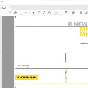 New Holland MH4.6 MHPlus C Instruktionsbog 604.21.818.00 - PDF DOWNLOAD