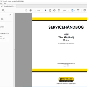 New Holland NEF Tier 4B (final) Motor SERVICEHÅNDBOG 47606113 - PDF DOWNLOAD