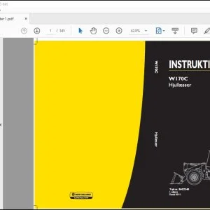New Holland W170C Hjullæsser INSTRUKTIONSBOG 84425348 - PDF DOWNLOAD