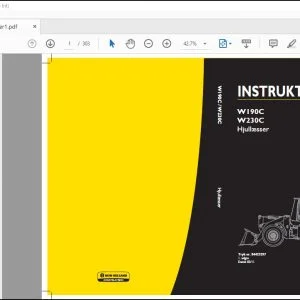 New Holland W190C W230C Hjullæsser INSTRUKTIONSBOG 84425297 - PDF DOWNLOAD