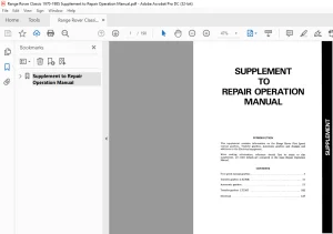 Range Rover LT230R & LT230T Transfer gearbox Supplement to Repair Operation Manual - PDF DOWNLOAD