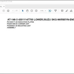 Tadano AT-146-3 43011147700 LOWER,ISUZU SKG-NKR85YN-EN5AHY-M Parts Manual - PDF DOWNLOAD