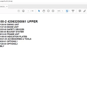 Tadano Crane AT-100-2 42063200061 UPPER Spare Parts Catalog Manual - PDF DOWNLOAD