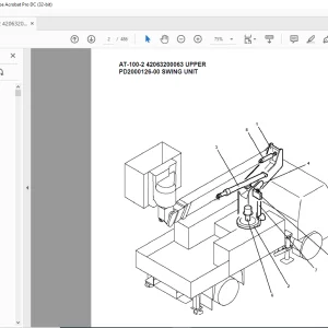 Tadano Crane AT-100-2 42063200063 UPPER Spare Parts Catalog Manual - PDF DOWNLOAD
