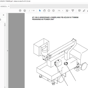 Tadano Crane AT-100-2 42063230400 LOWER,HINO PB-XZU301X-TYMMS6 Spare Parts Catalog Manual - PDF DOWNLOAD