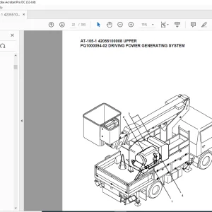 Tadano Crane AT-105-1 42055100008 UPPER Spare Parts Catalog Manual - PDF DOWNLOAD