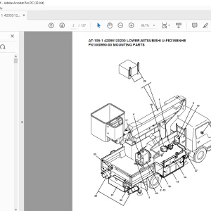 Tadano Crane AT-105-1 42055120200 LOWER MITSUBISHI U-FE315BNHE Spare Parts Catalog Manual - PDF DOWNLOAD