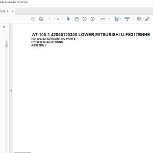 Tadano Crane AT-105-1 42055120300 LOWER,MITSUBISHI U-FE315BNHE Spare Parts Catalog Manual - PDF DOWNLOAD