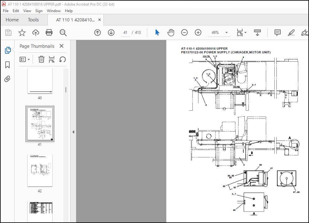 Tadano Crane AT-110-1 42084100016 UPPER Spare Parts Catalog Manual ...