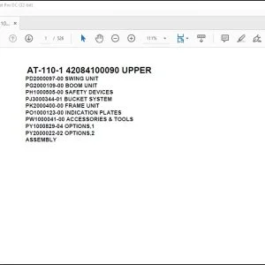 Tadano Crane AT-110-1 42084100090 UPPER Spare Parts Catalog Manual - PDF DOWNLOAD