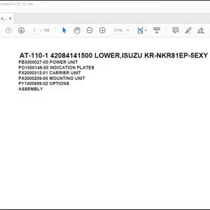 Tadano Crane AT-110-1 42084141500 LOWER,ISUZU KR-NKR81EP-5EXY Parts Catalog Manual - PDF DOWNLOAD