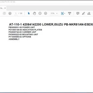 Tadano Crane AT-110-1 42084142200 LOWER,ISUZU PB-NKR81AN-E5EXHY Parts Catalog Manual - PDF DOWNLOAD