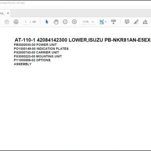 Tadano Crane AT-110-1 42084142300 LOWER,ISUZU PB-NKR81AN-E5EXHY Parts Catalog Manual - PDF DOWNLOAD