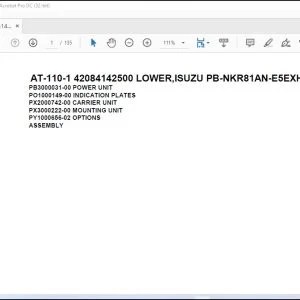 Tadano Crane AT-110-1 42084142500 LOWER,ISUZU PB-NKR81AN-E5EXHY Parts Catalog Manual - PDF DOWNLOAD