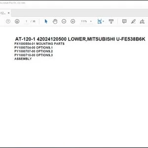Tadano Crane AT-120-1 42024120500 LOWER,MITSUBISHI U-FE538B6K Parts Catalog Manual - PDF DOWNLOAD