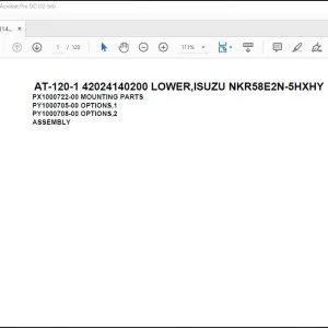 Tadano Crane AT-120-1 42024140200 LOWER,ISUZU NKR58E2N-5HXHY Parts Catalog Manual - PDF DOWNLOAD