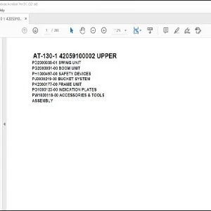 Tadano Crane AT-130-1 42059100002 UPPER Spare Parts Catalog Manual - PDF DOWNLOAD