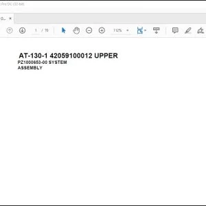 Tadano Crane AT-130-1 42059100012 UPPER Spare Parts Catalog Manual - PDF DOWNLOAD