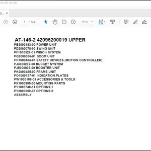 Tadano Crane AT-146-2 42095200019 UPPER Spare Parts Catalog Manual - PDF DOWNLOAD